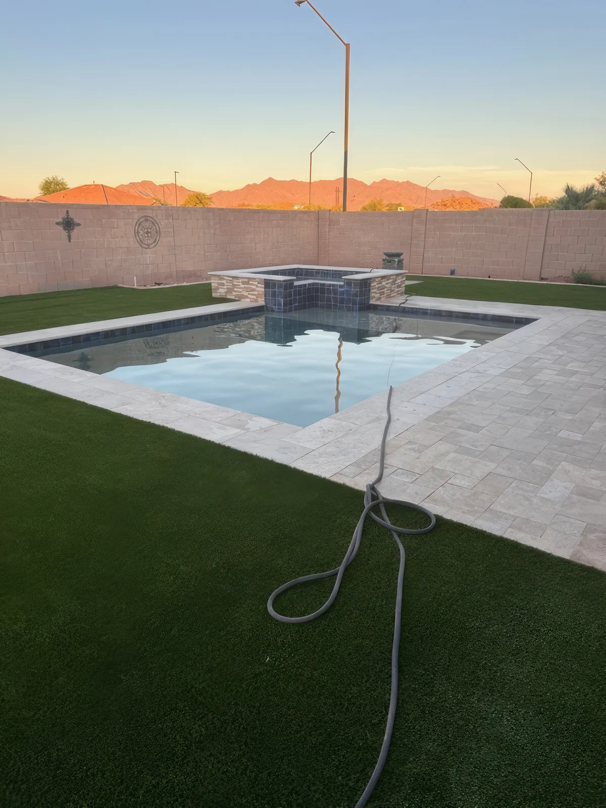 Retaining wall and garden bed installation