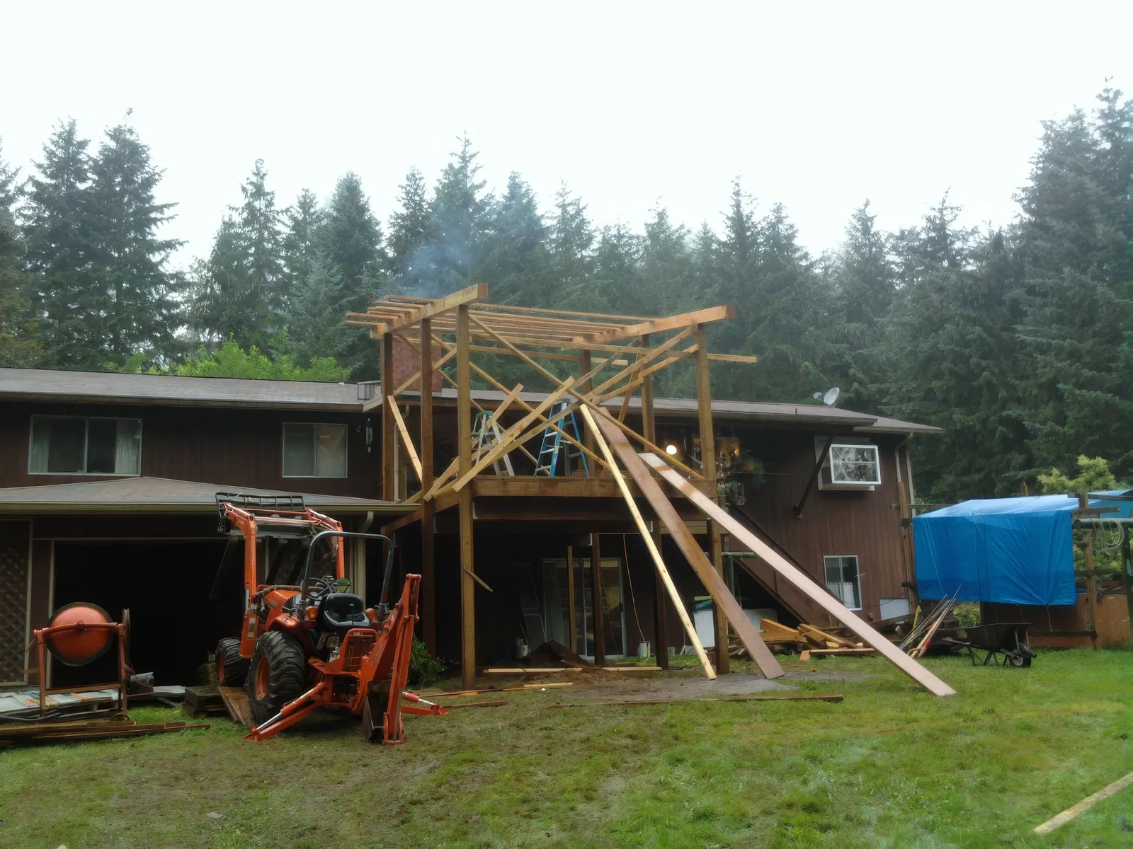 Outdoor landscaping service completion