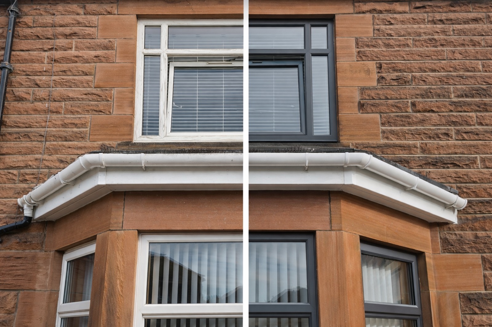 Before and after window installation Glasgow
