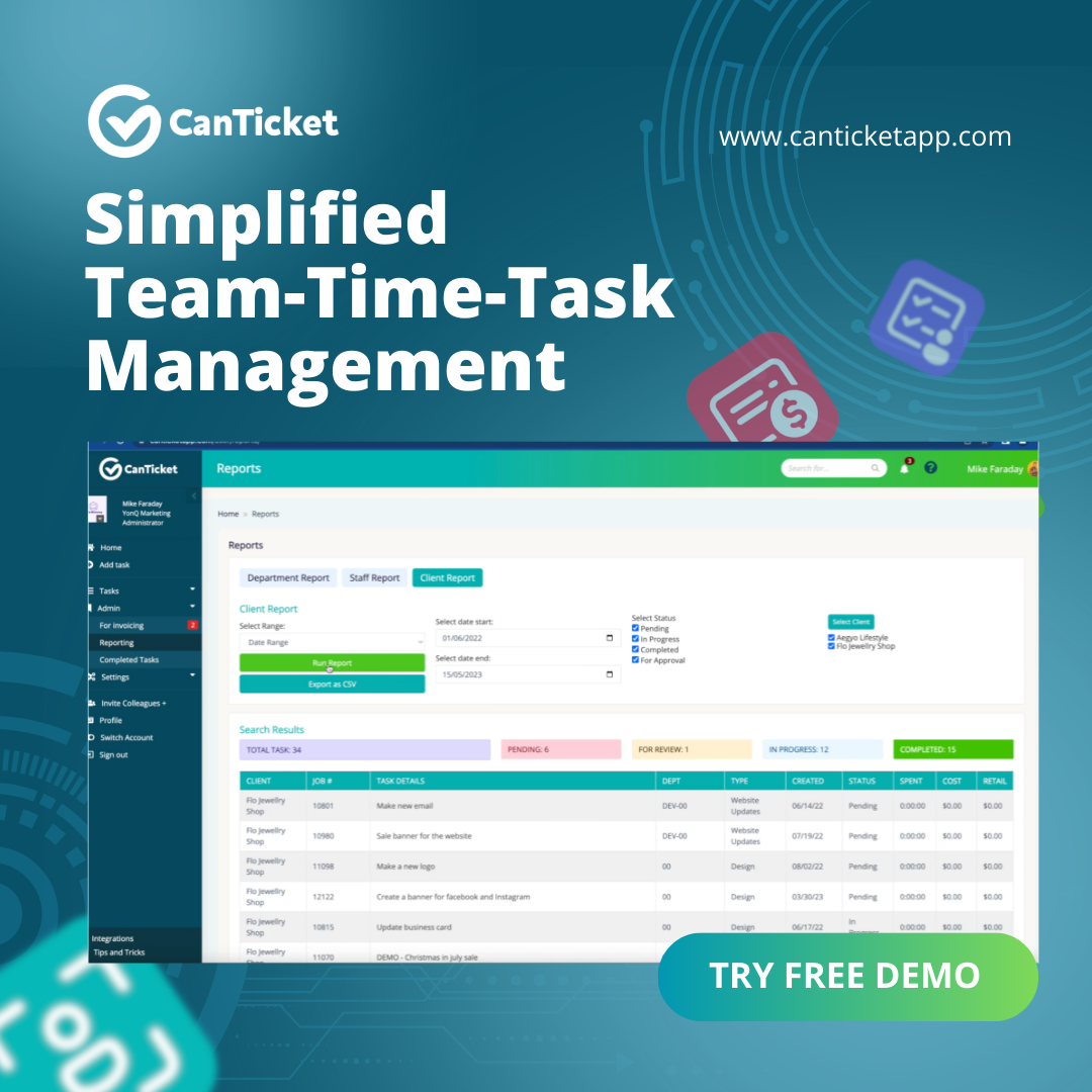 CanTicket for Team, Time Task Management