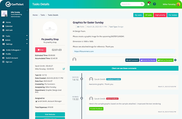CanTicket business dashboard