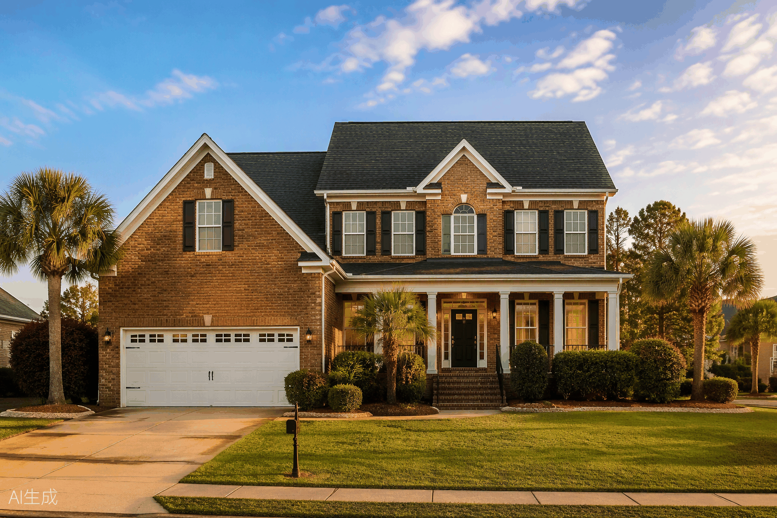 Columbia SC home with a brand-new GridIron roof at golden hour