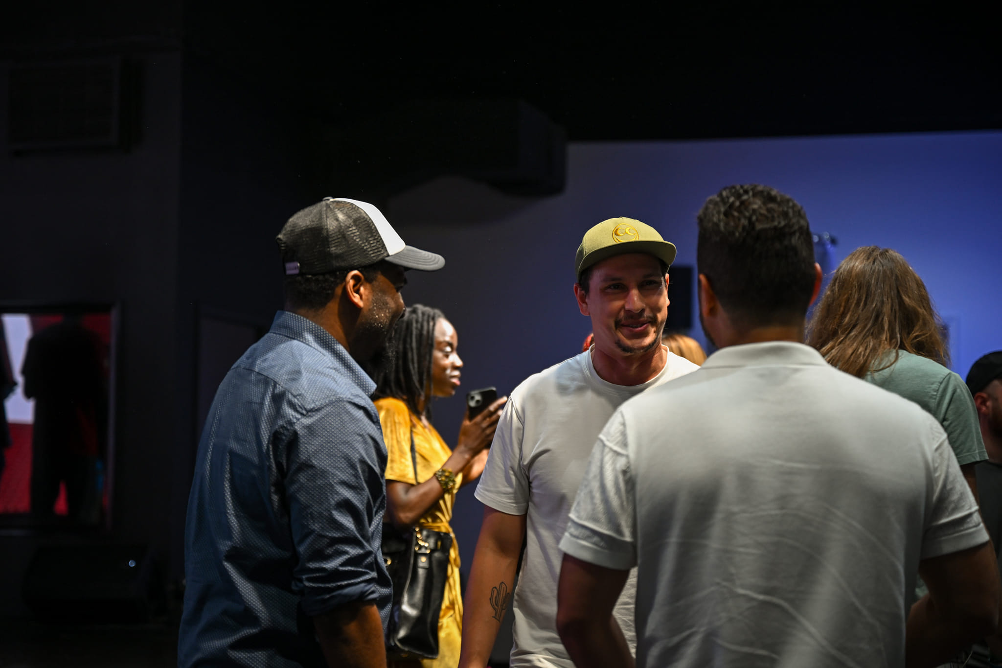 Film Fest collaborators discussing their creative work together