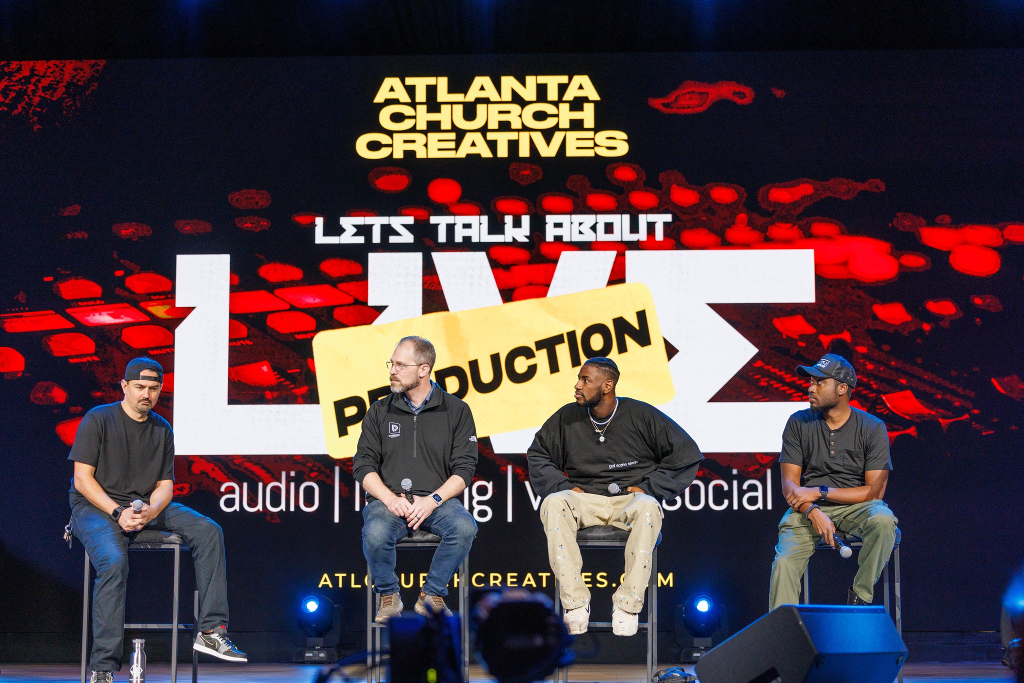 Church creatives learning during a production panel