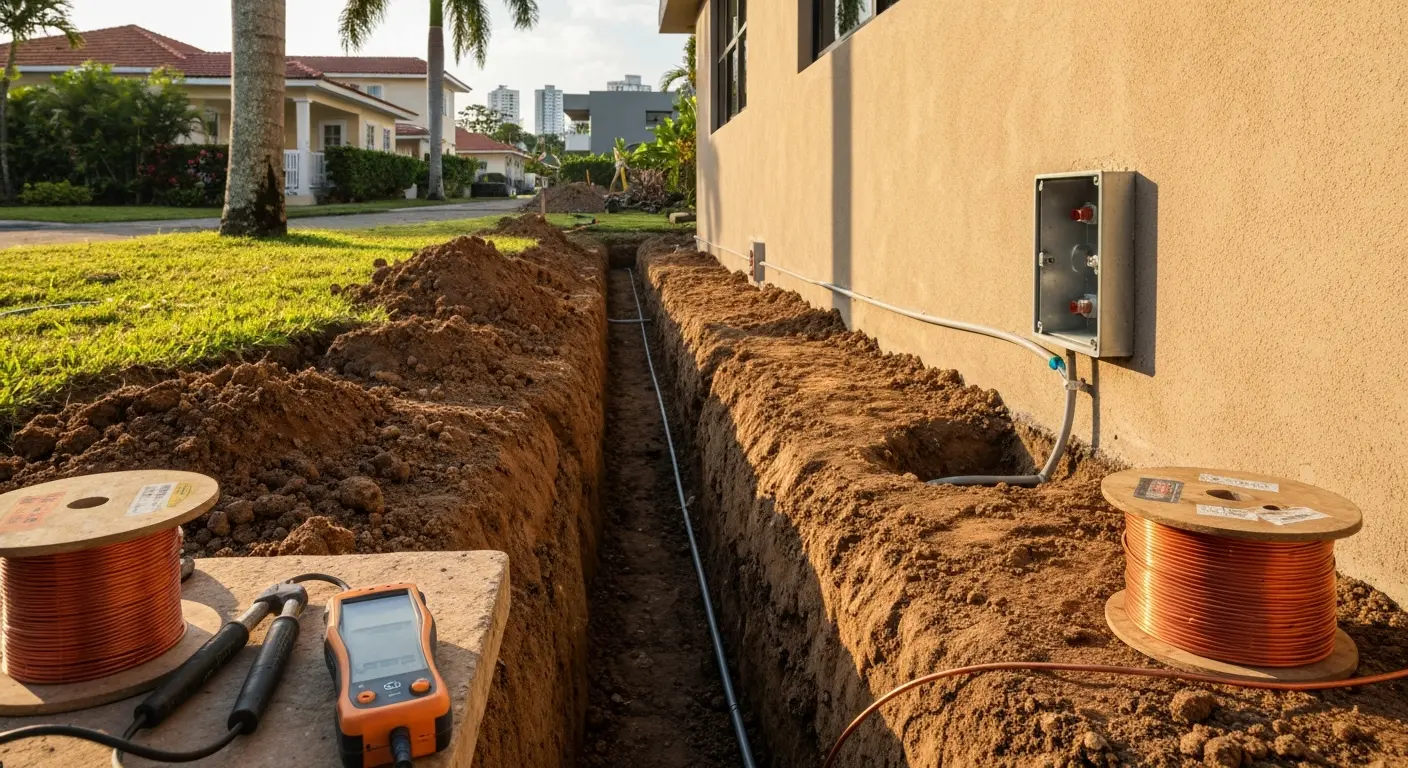 Residential underground electrical installation