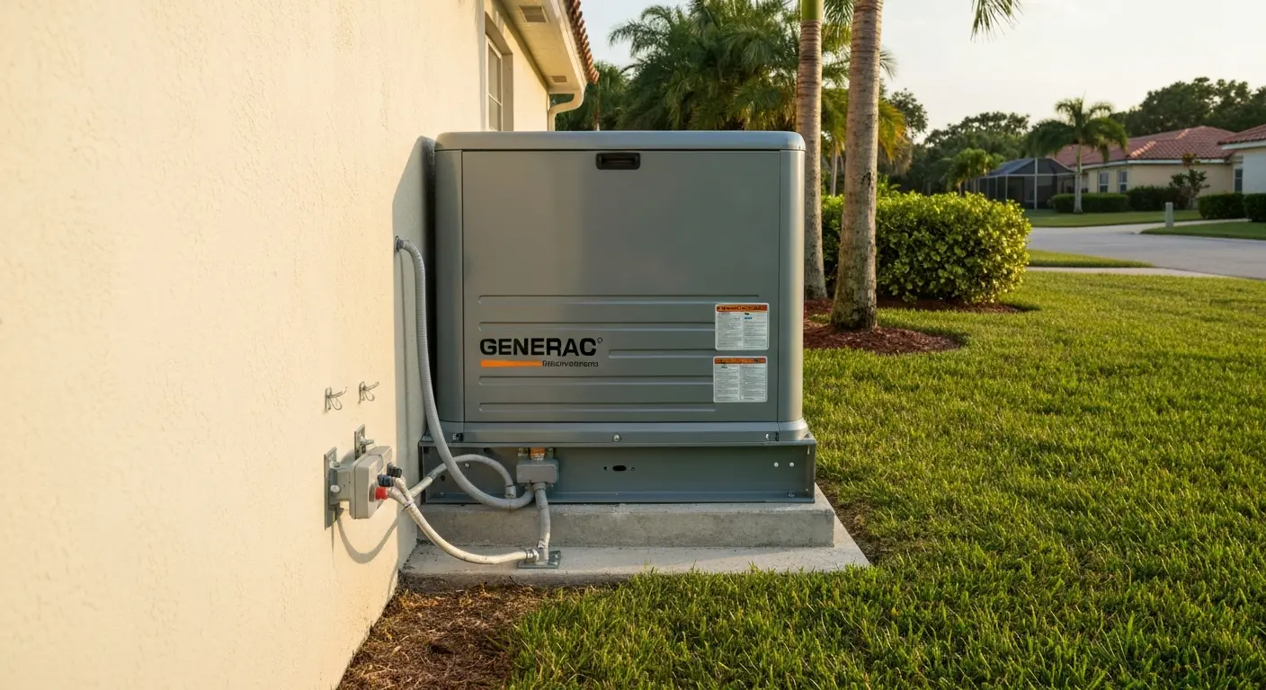 Standby Generac generator installation