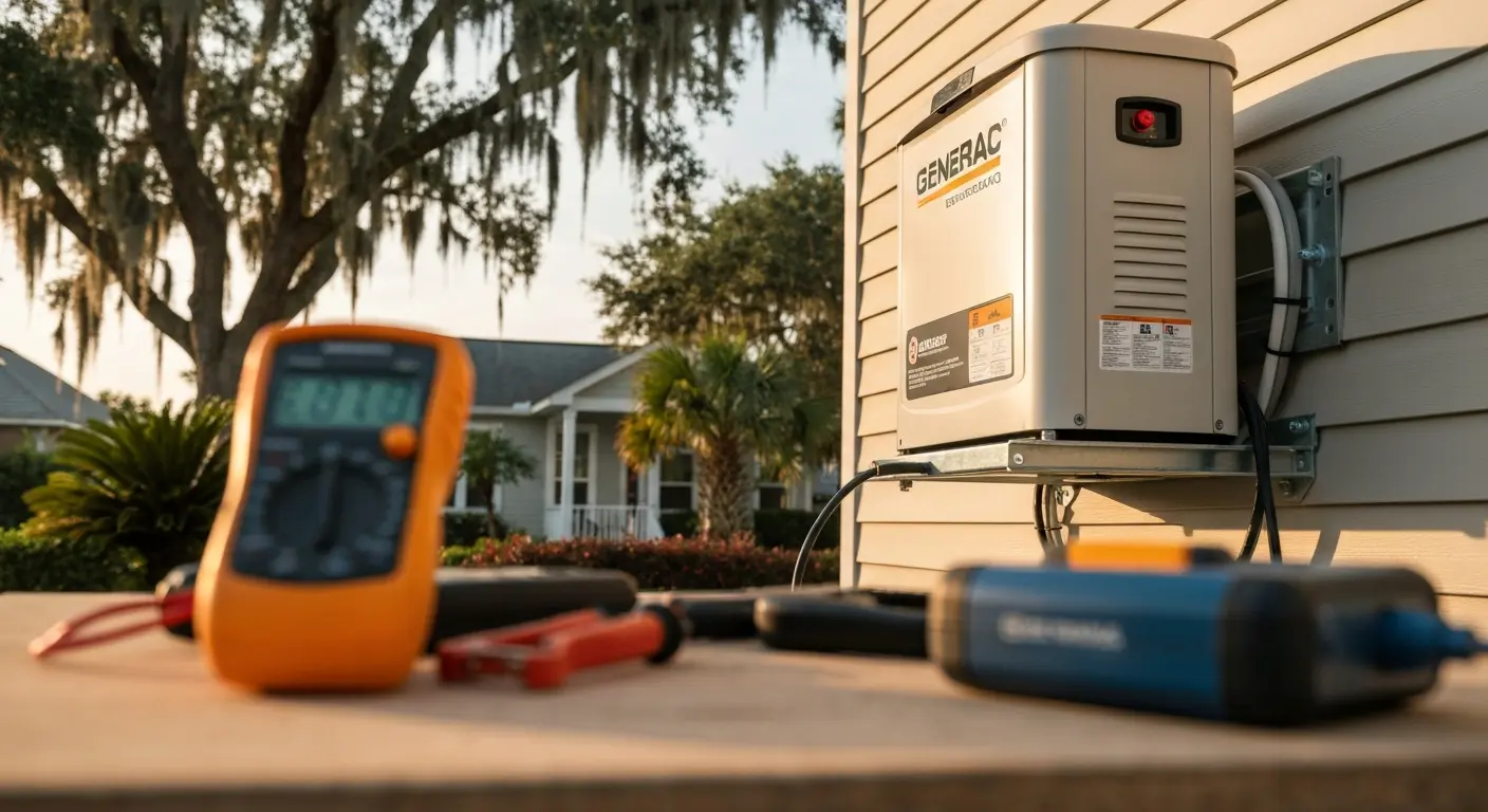 Generac installation in progress
