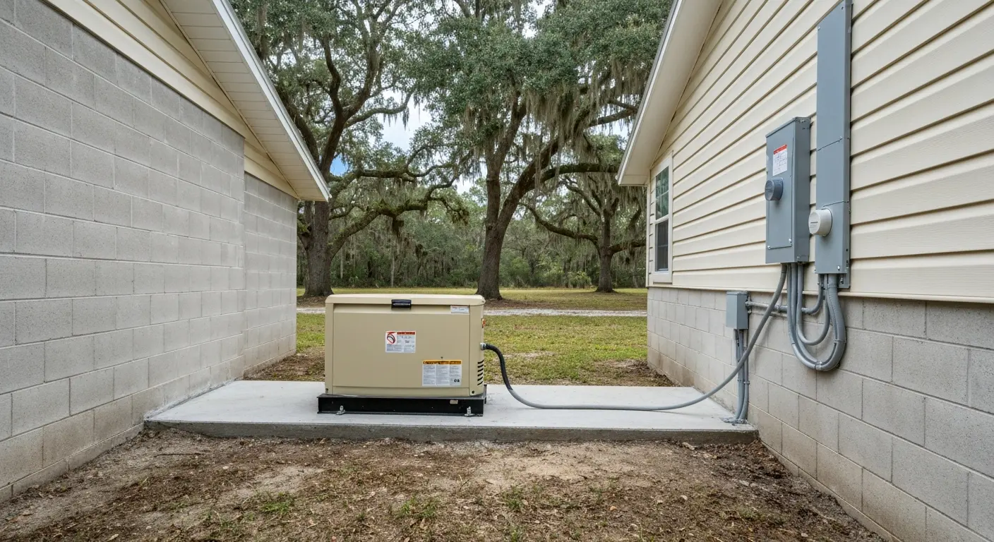 Electric generator shop installation