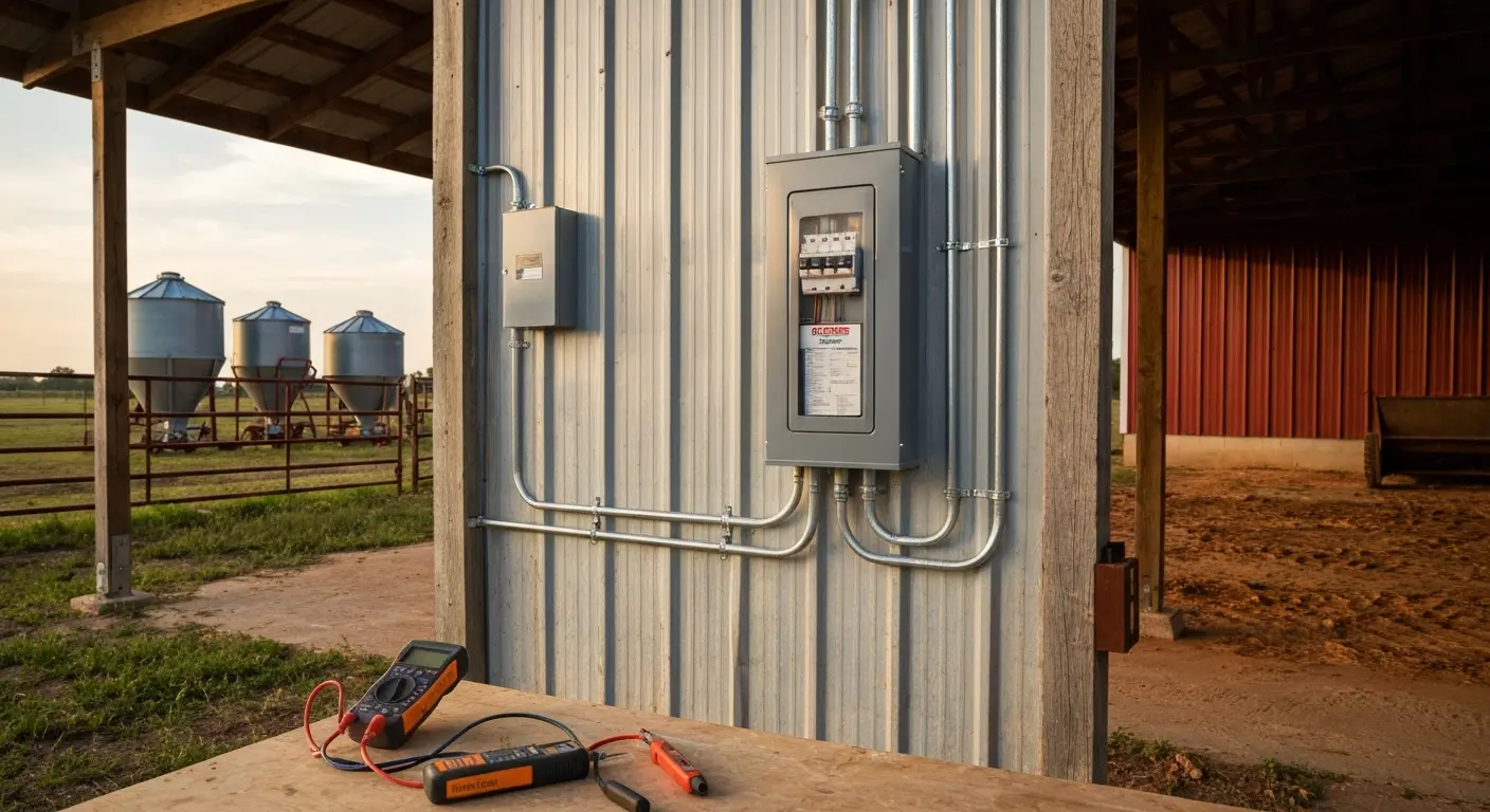Commercial farm electrical installation