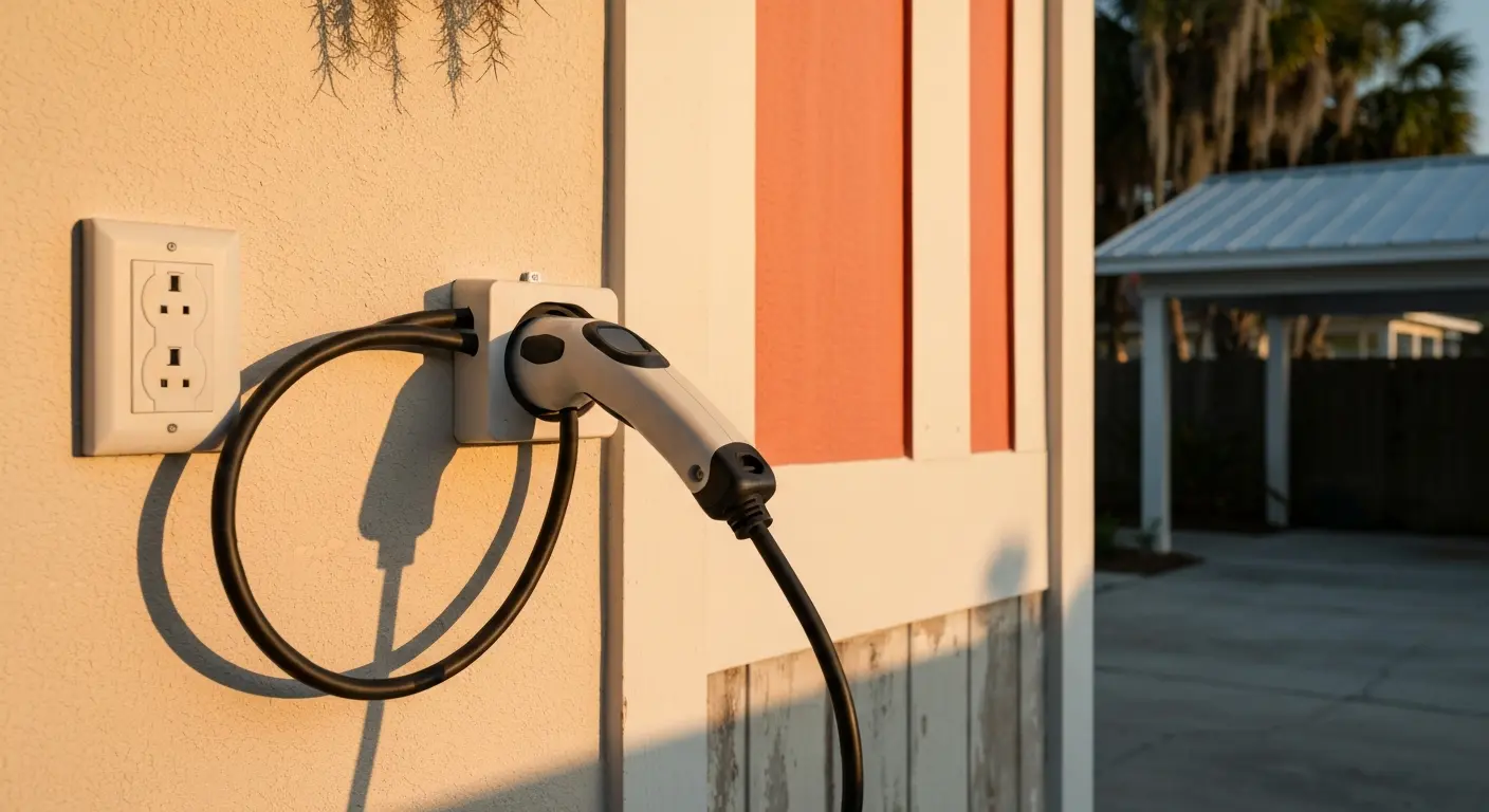 Standard Level 1 EV charging outlet