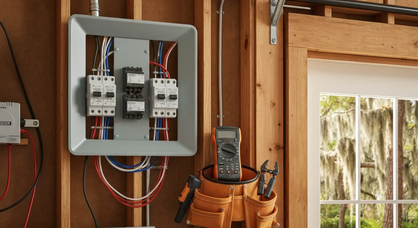 Electrical surge protection and safety system panel