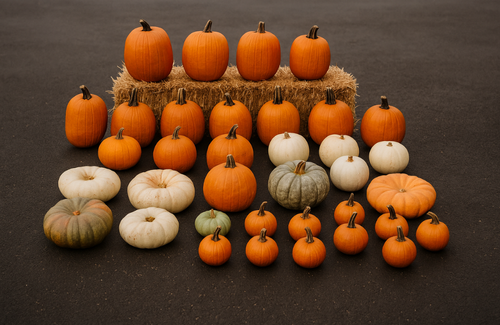 The Peaceful Harvest styled across a full front porch