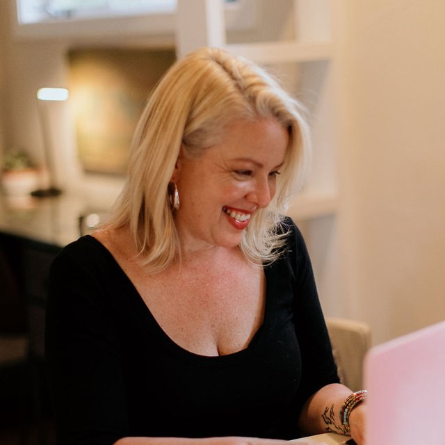 Laurie at work