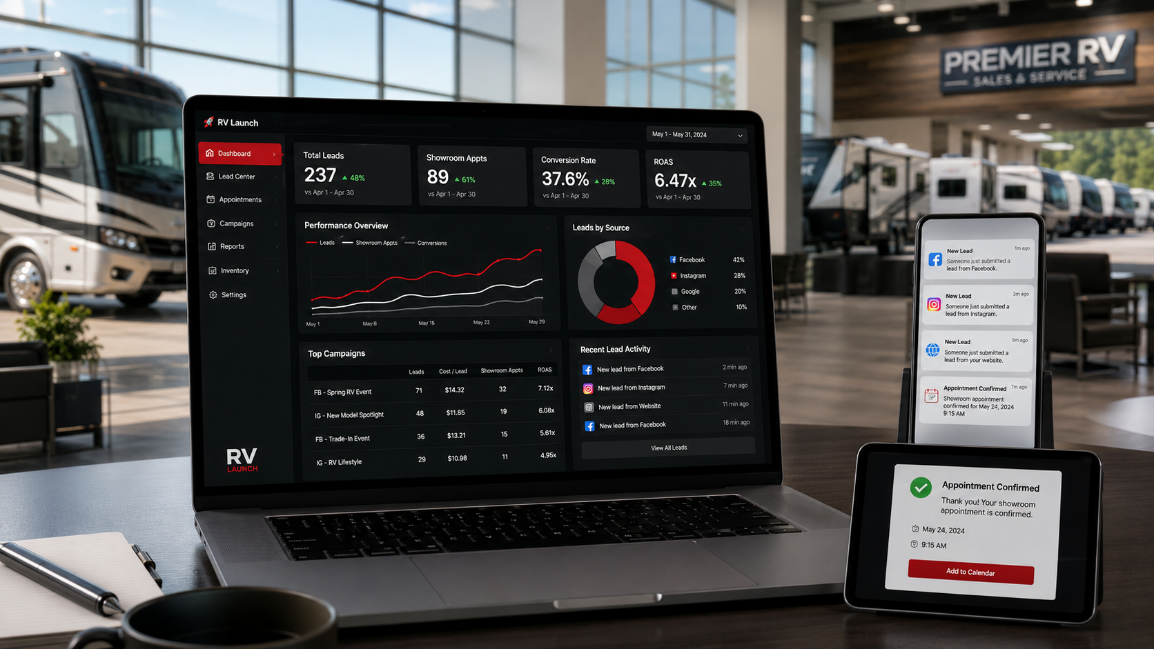 Ad results dashboard screenshot