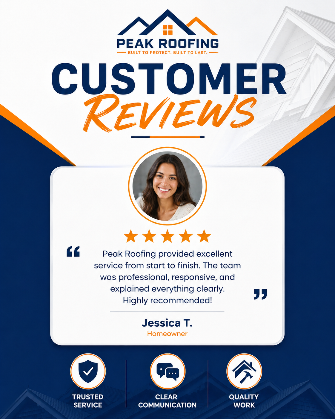 Peak Roofing Customer Review
