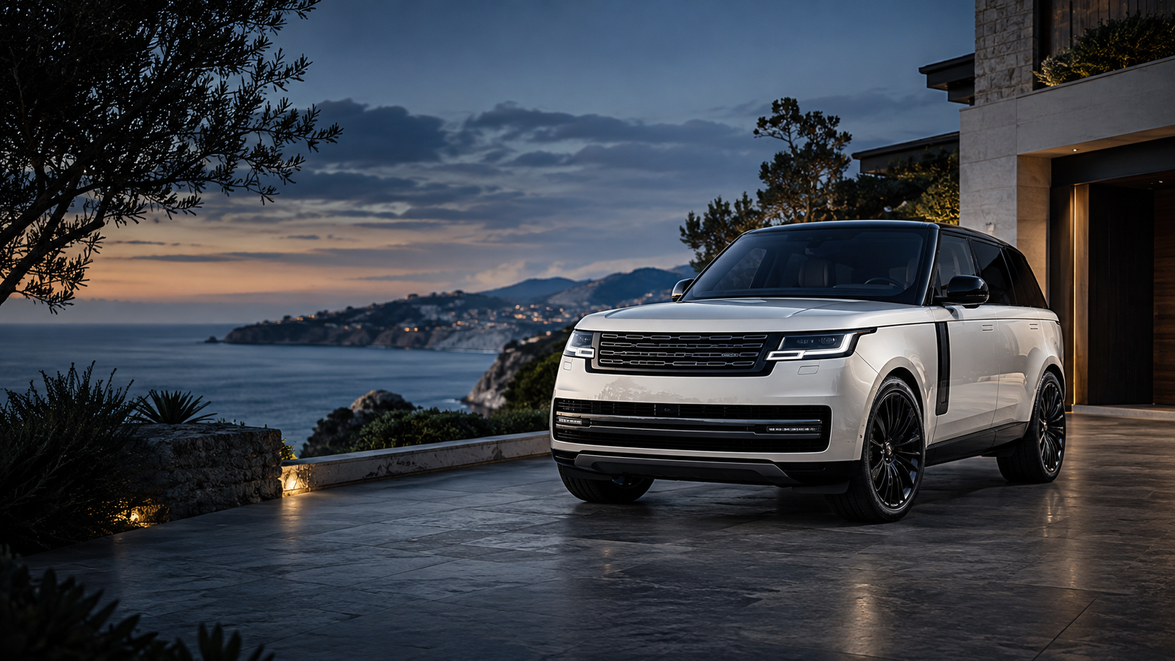 Luxury automotive scene in San Diego