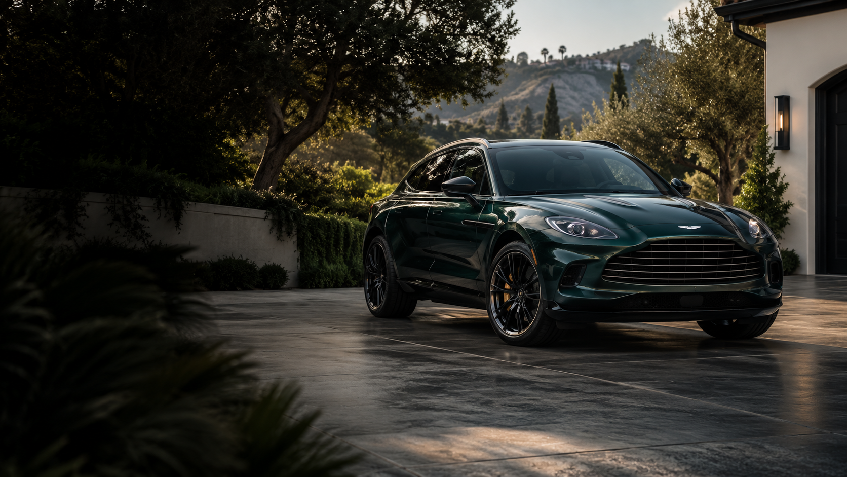 Luxury automotive scene in San Diego