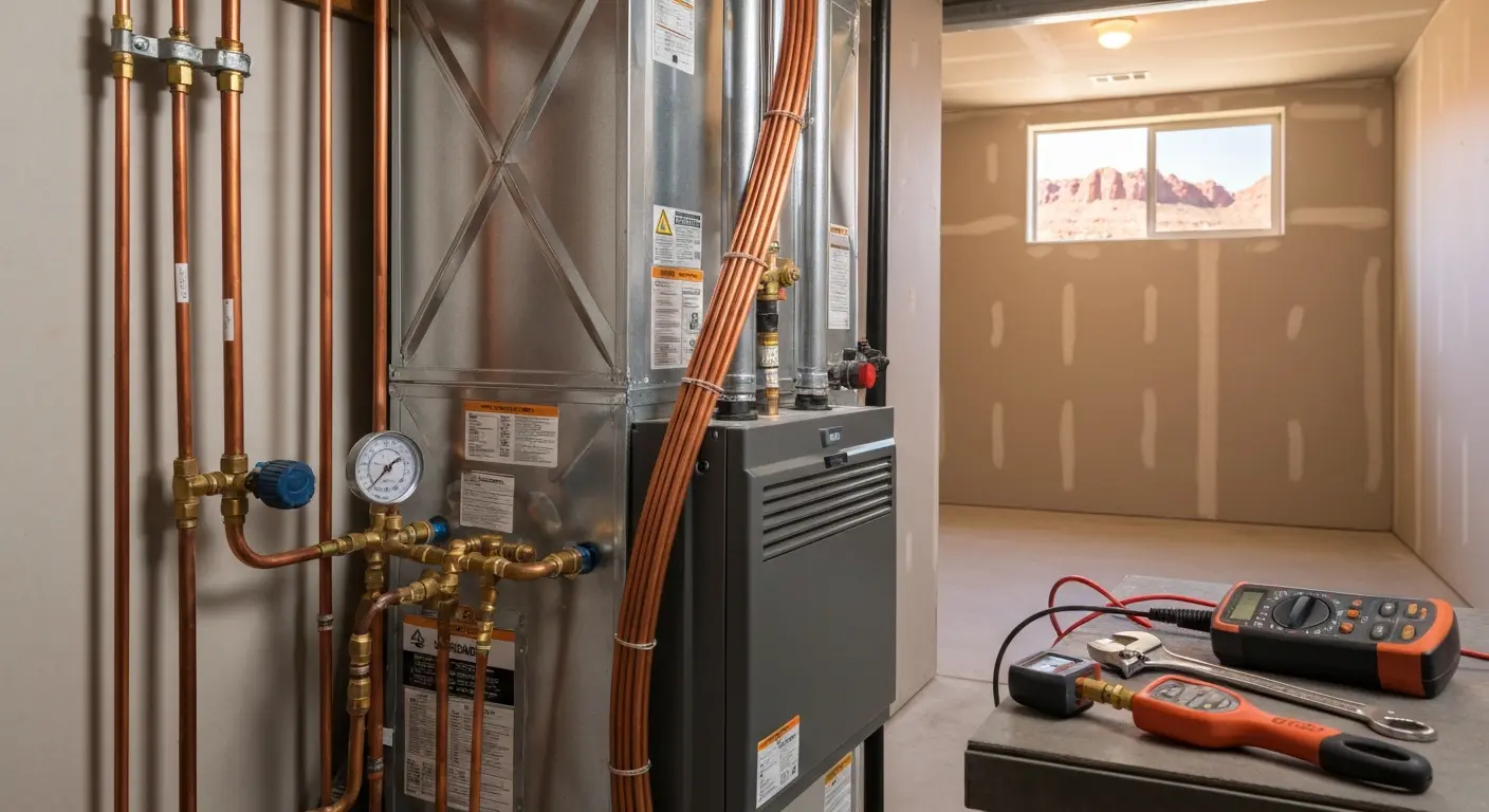 Residential HVAC installation in Toquerville home