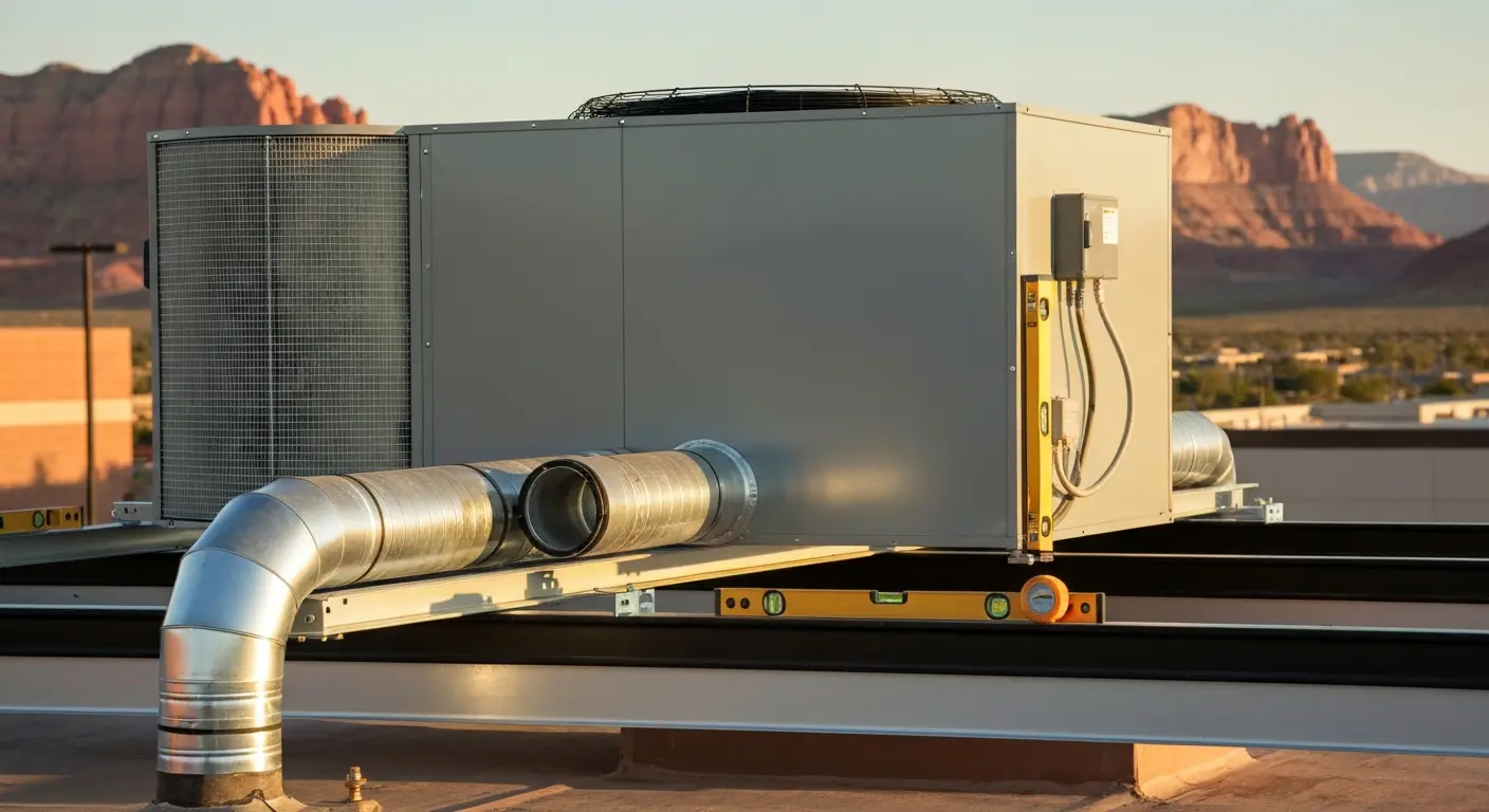 Commercial HVAC installation