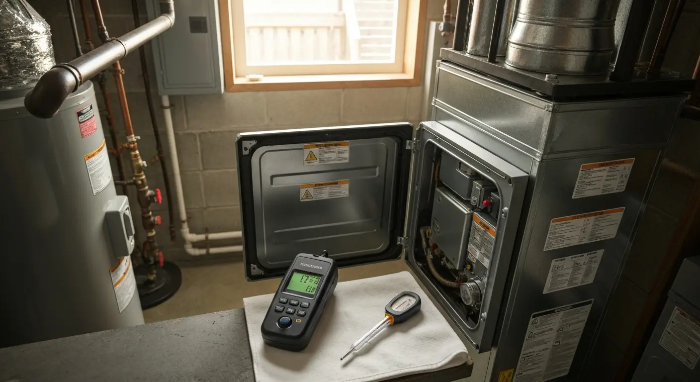 Heating system safety inspection