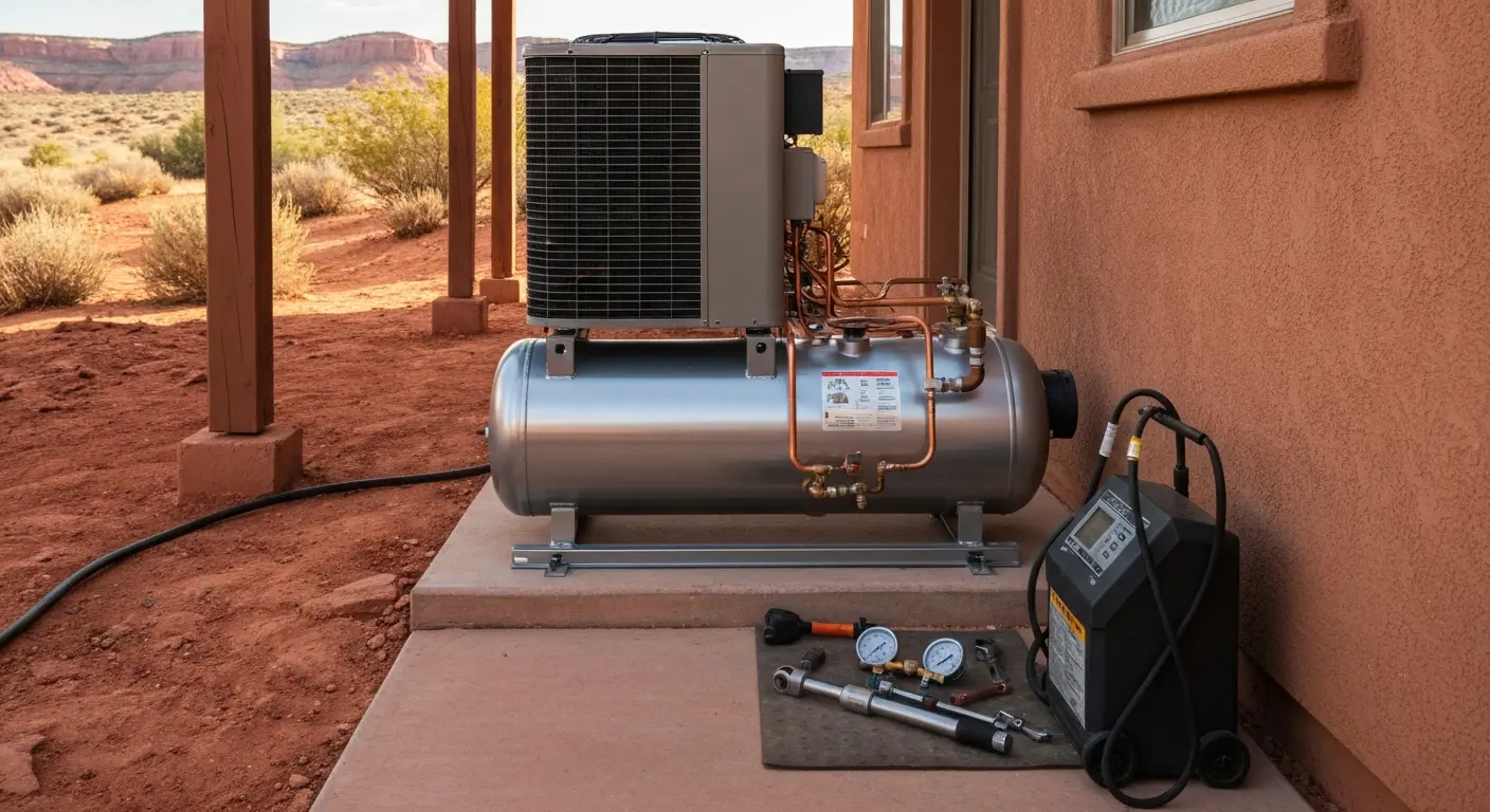 Compressor replacement work