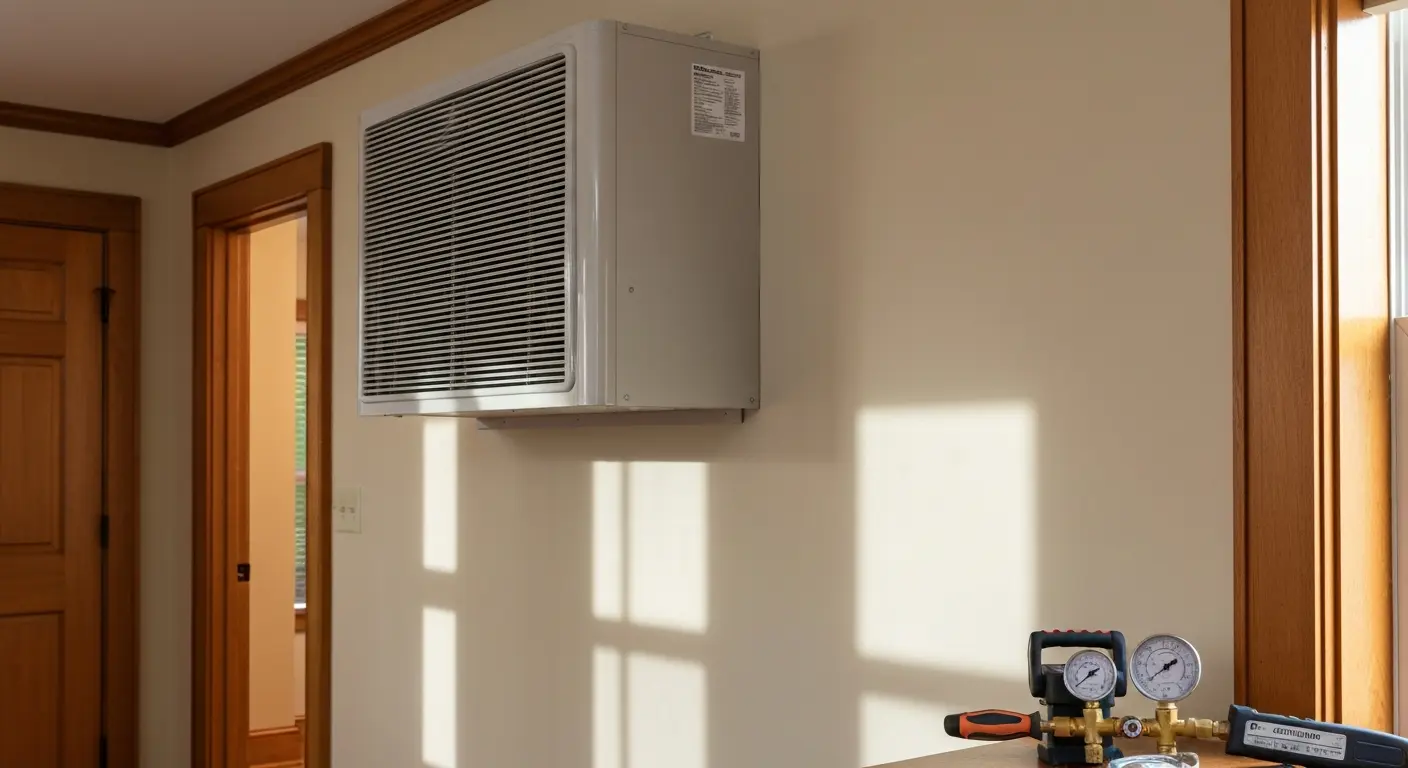 Mini split indoor unit installation