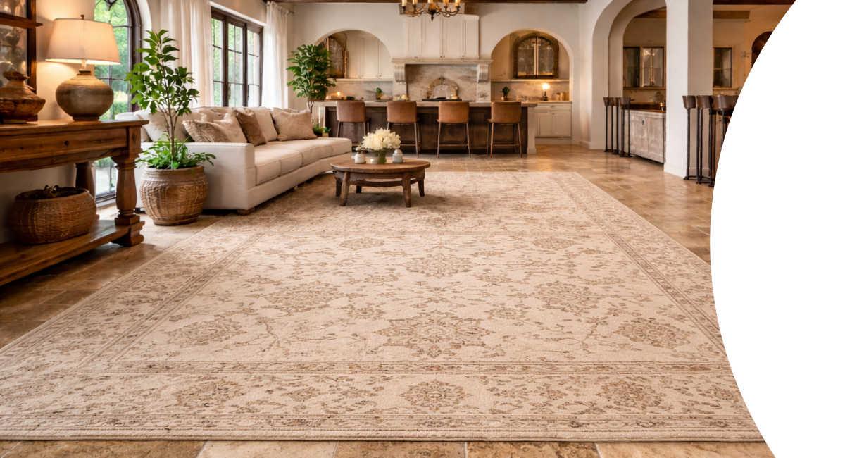 Freshly cleaned purple carpet