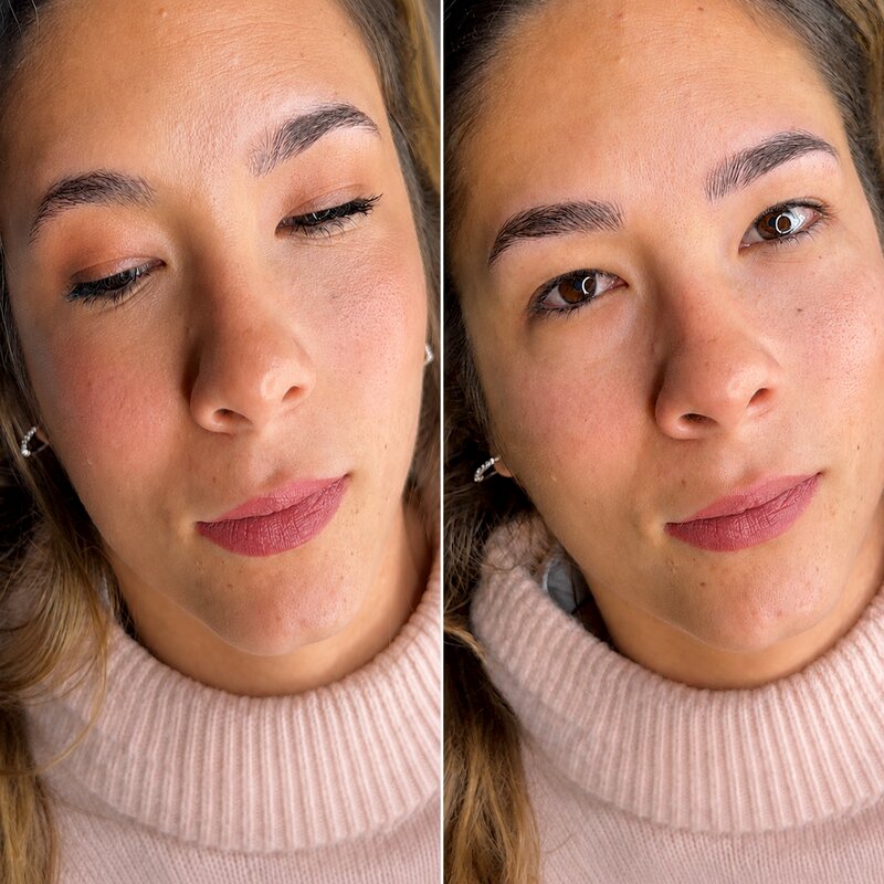 Resultado real de micropigmentación de cejas, caso 4