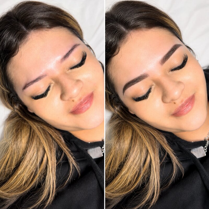 Resultado real de micropigmentación de cejas, caso 7