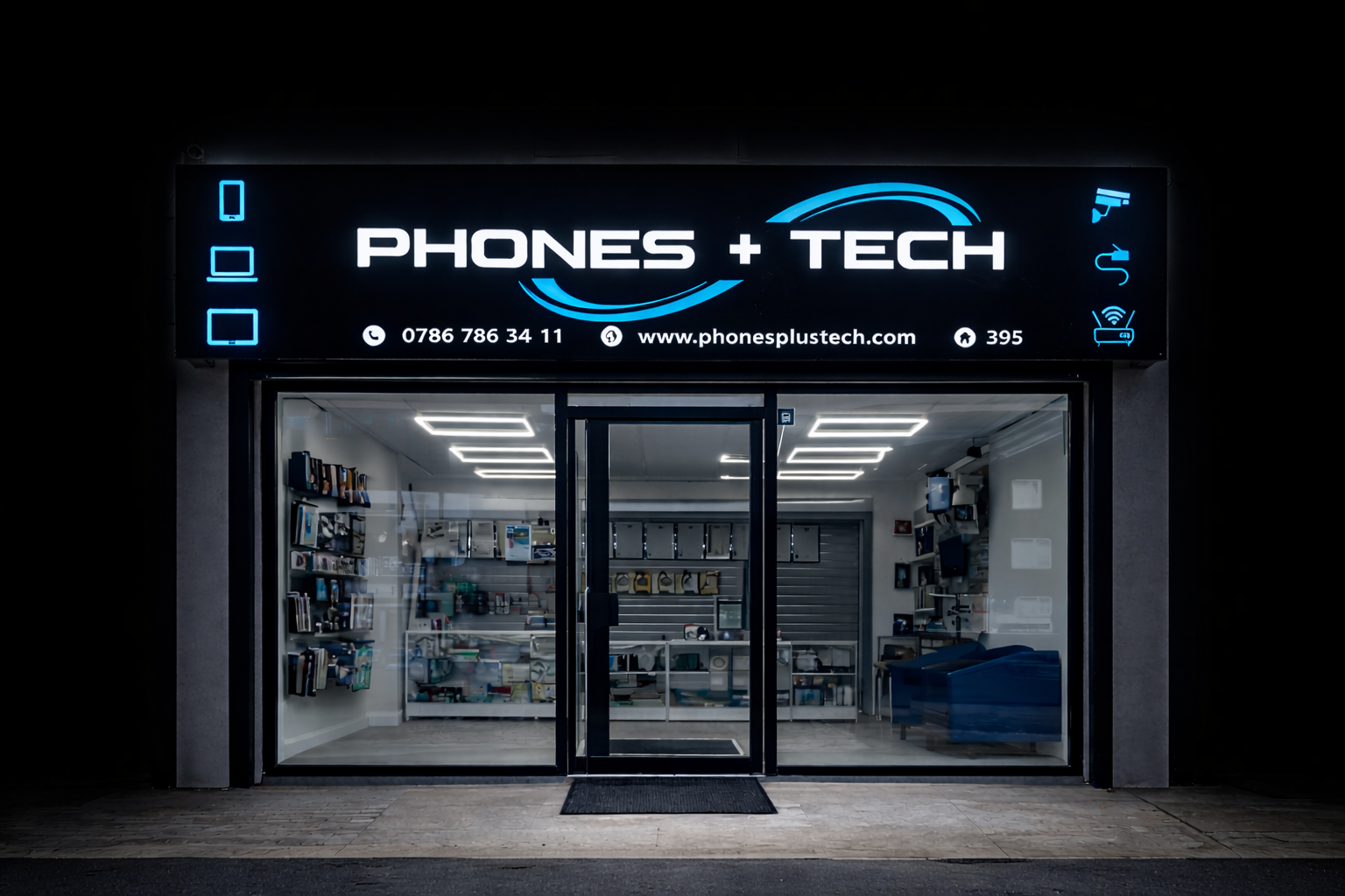 Phones + Tech storefront