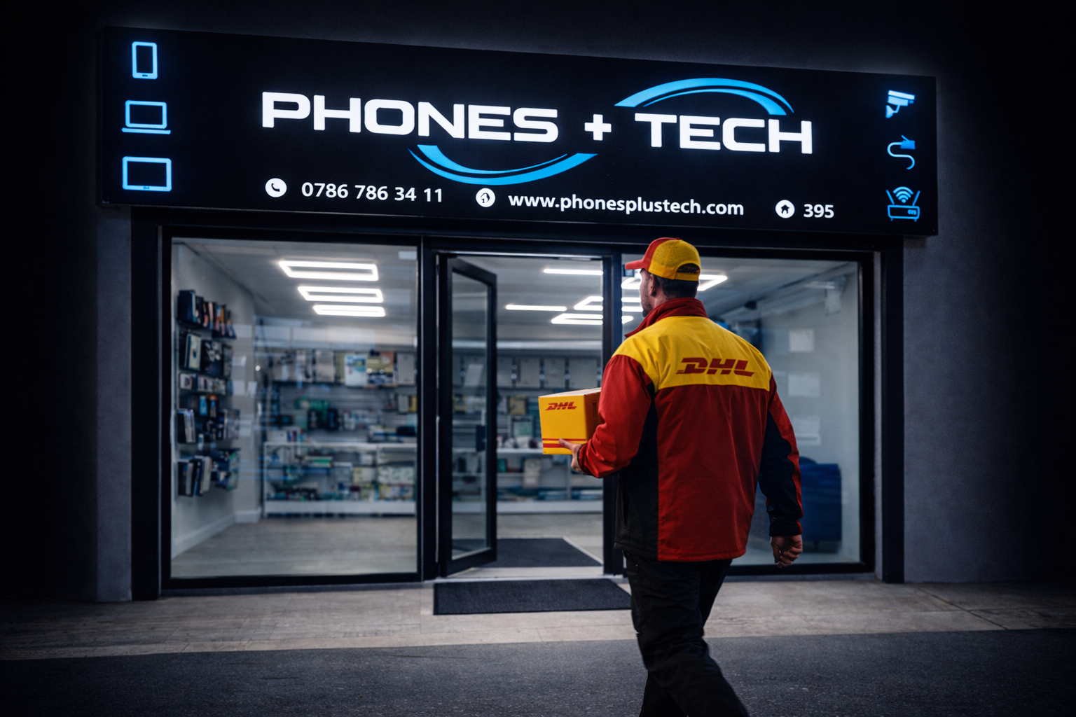 Phones + Tech is a DHL drop off point