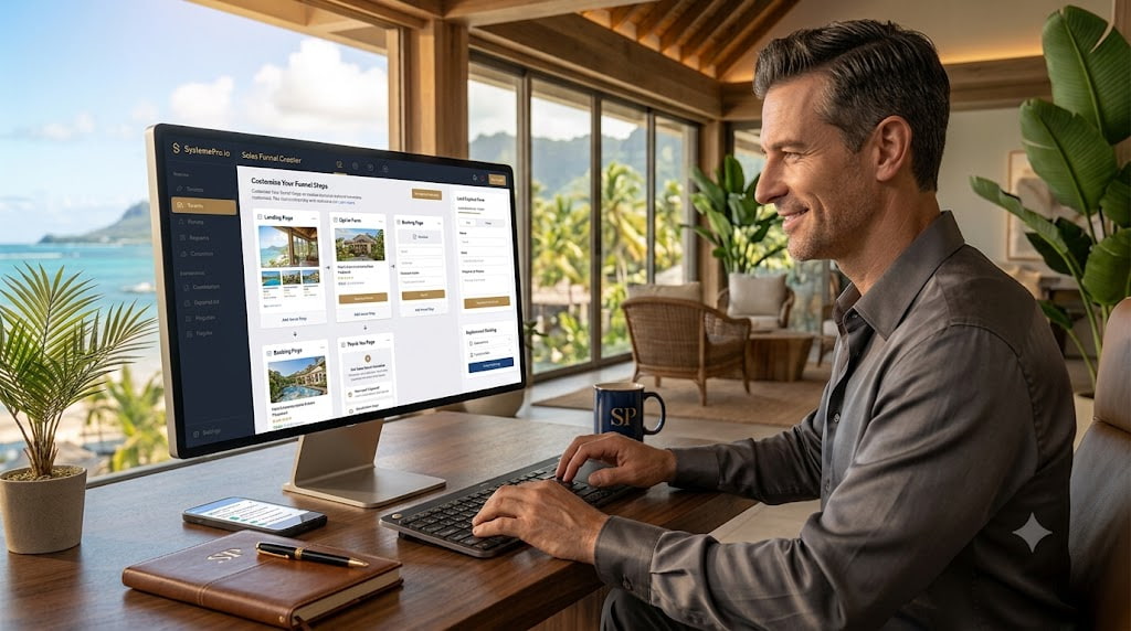 Tunnel de vente immobilier avec SystemePro.io