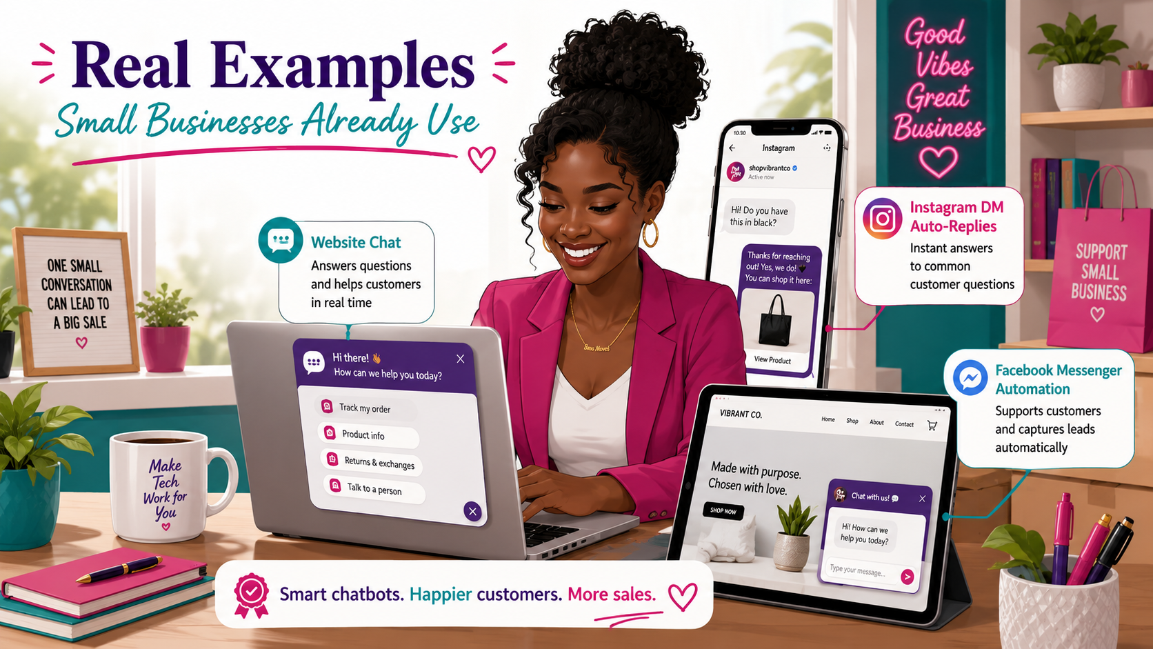 how businesses use chatbots