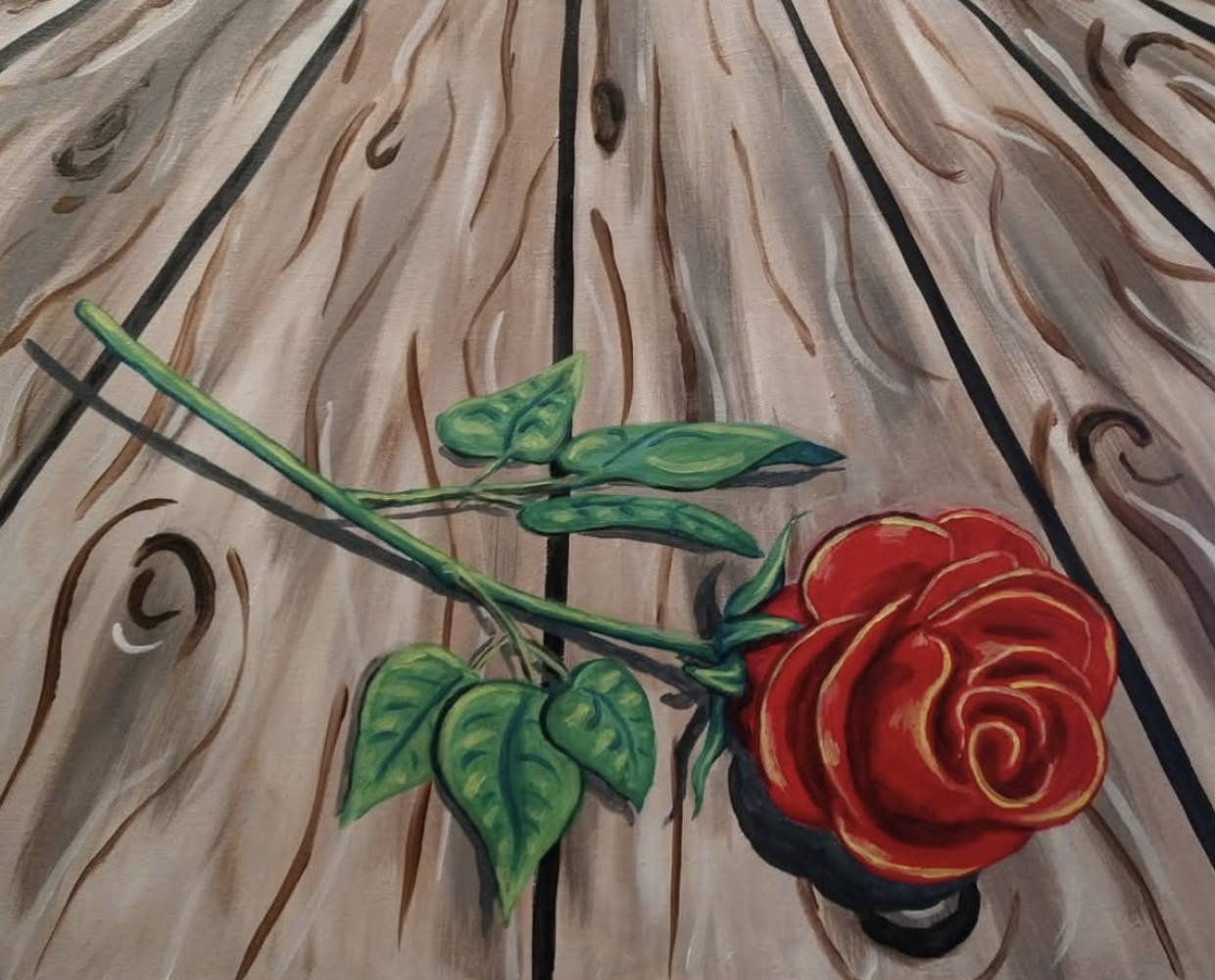Fresh Cut Rose painting
