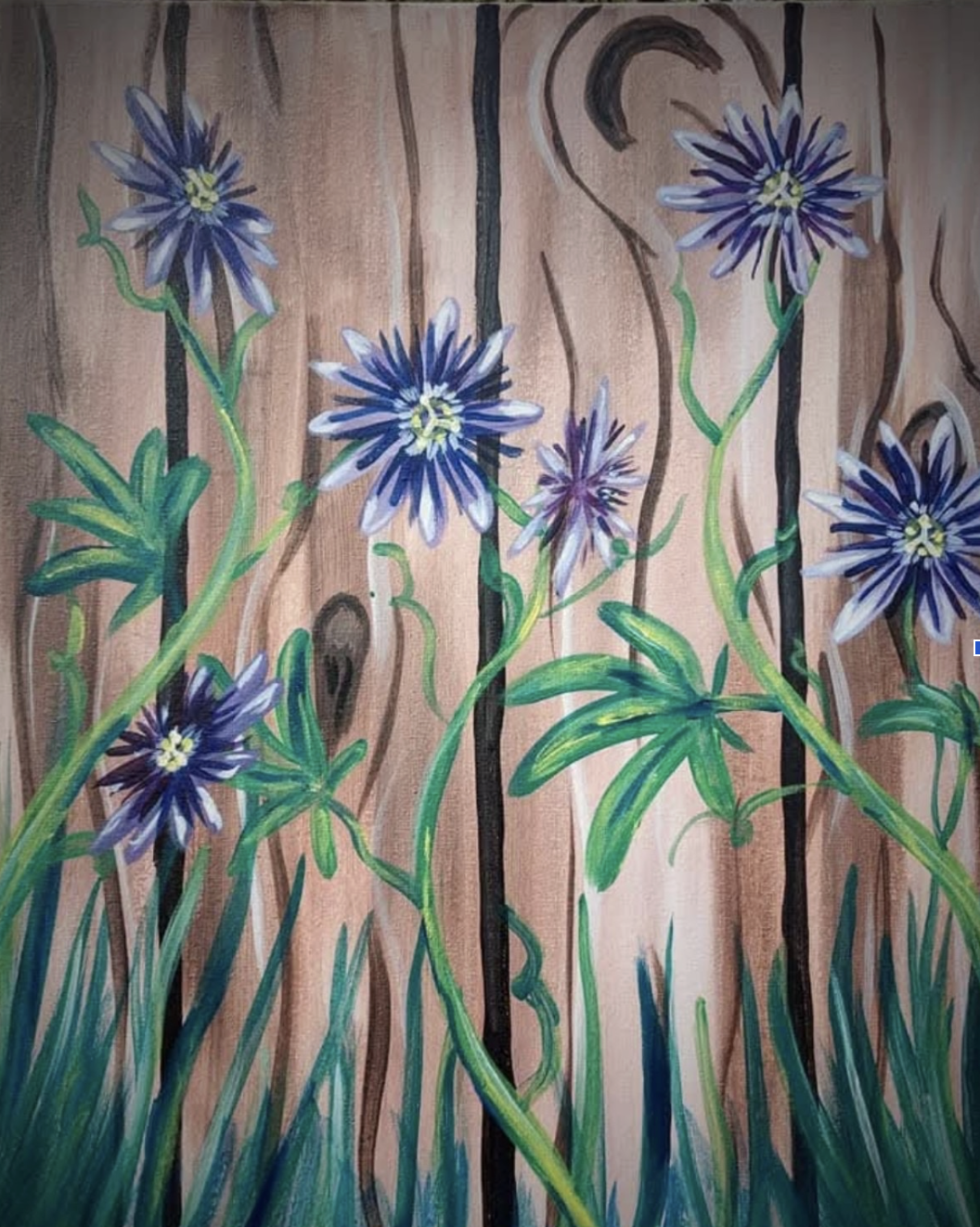 Passion Flowers painting
