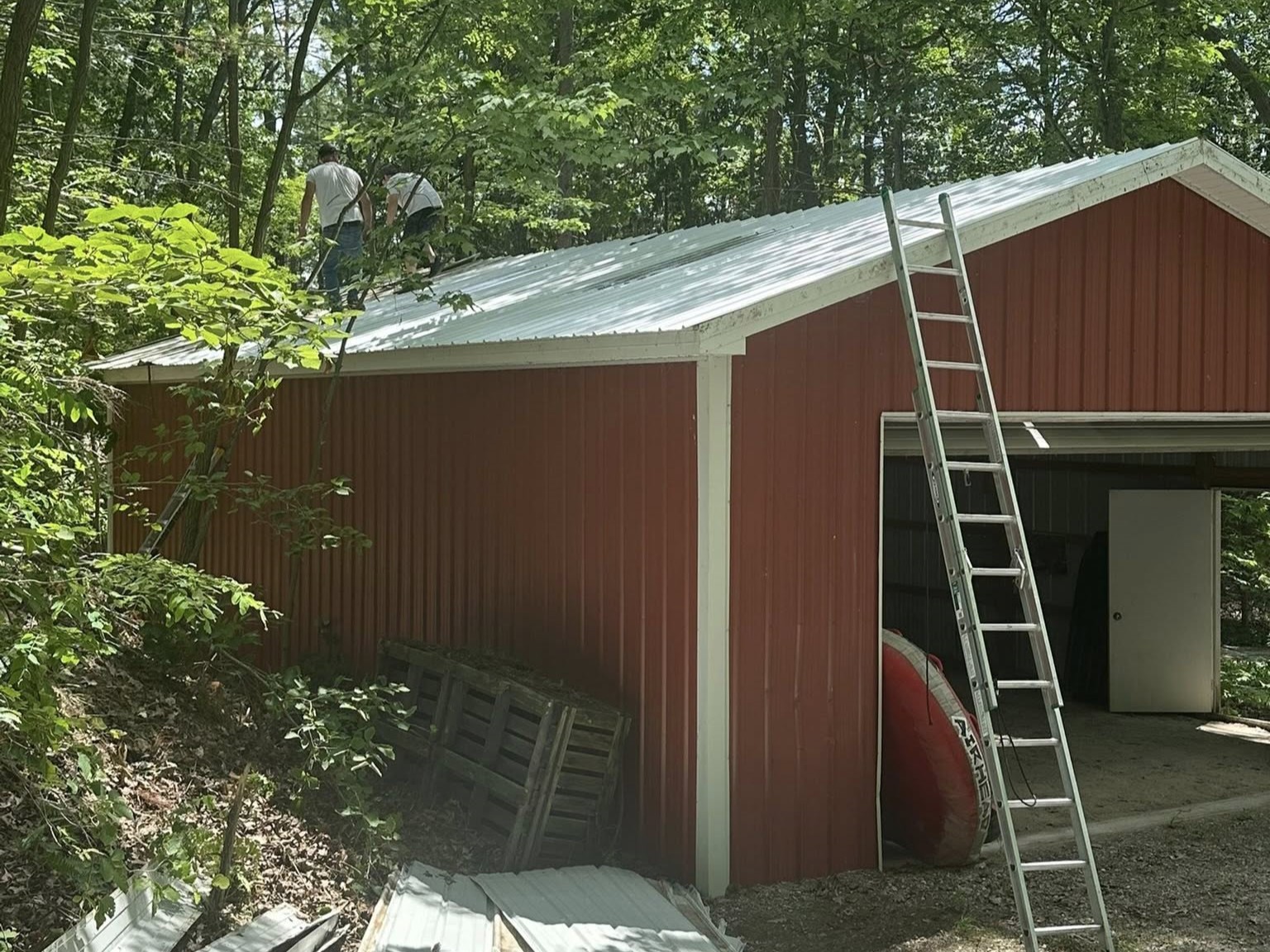Pole barn roof repair