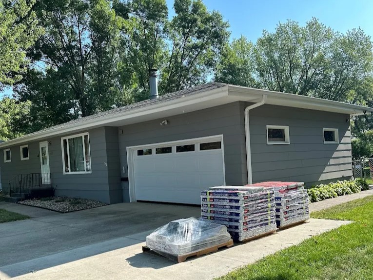 New siding on a modular home