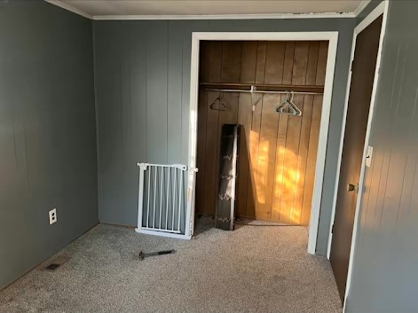 Drywall and paneling in bedroom
