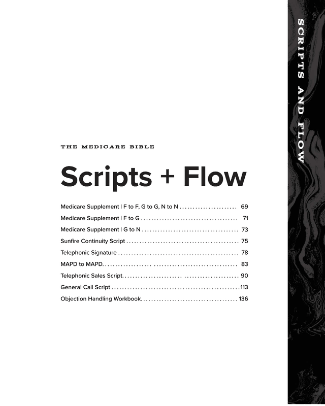 The Medicare Bible: Scripts and flow