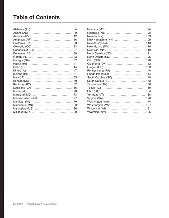 The State Playbooks: All 50 states, A to Z