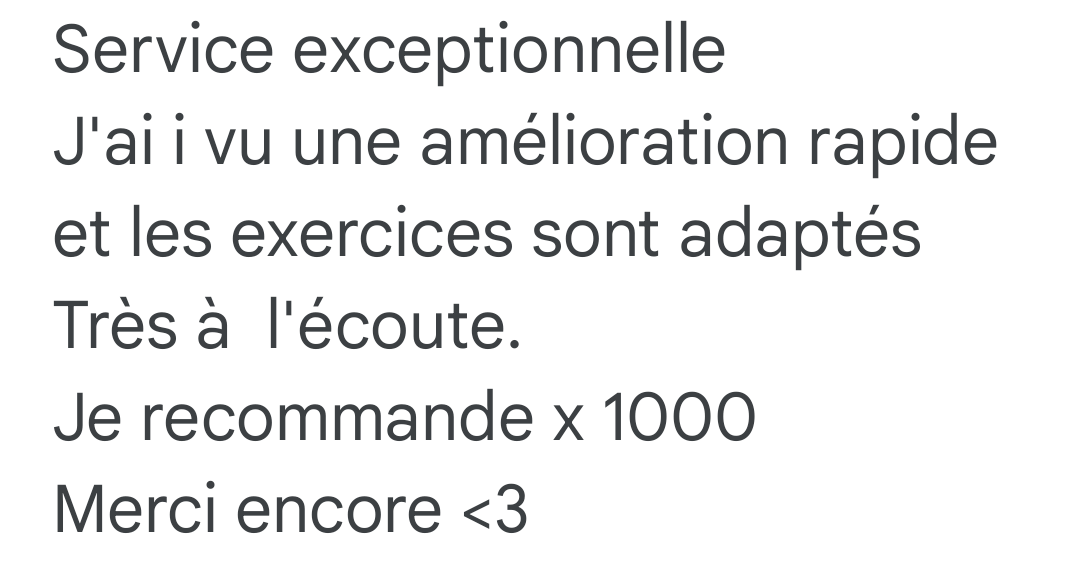 Témoignage cliente Fit Alphas