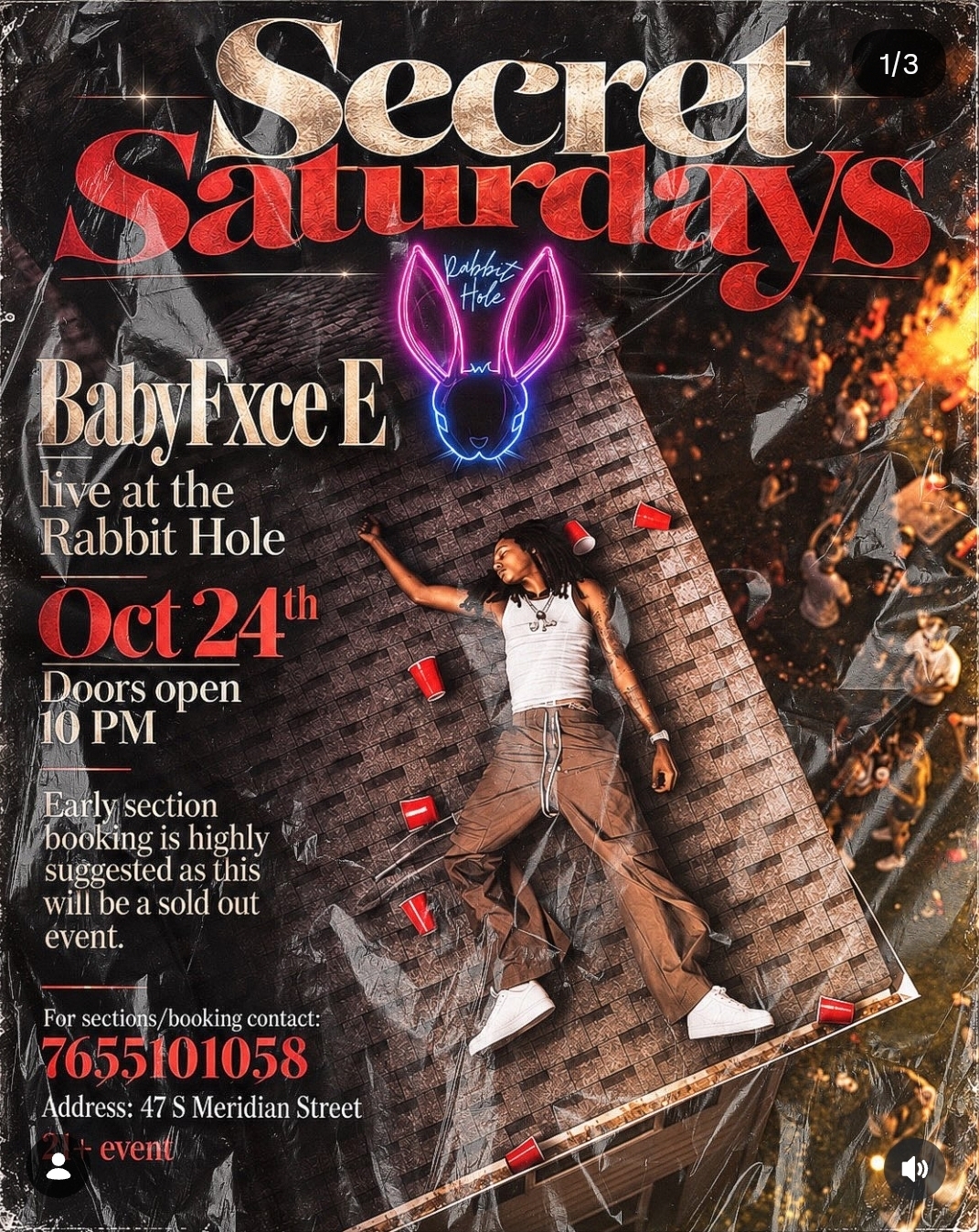Secret Saturdays – Baby Fxce E Live at Rabbit Hole Downtown Indianapolis