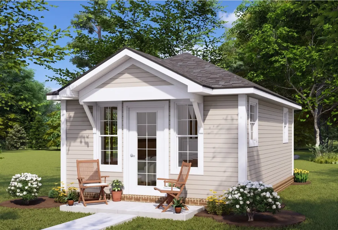 Charming cottage style studio ADU design Magnolia 292 model in Atlanta