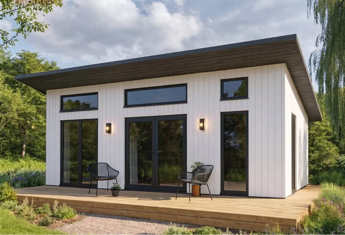 Modern one bedroom ADU guest suite floor plan Danburry 373 model