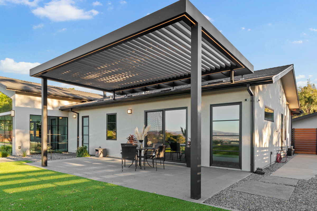 Velaro adjustable-louver pergola install — Mr. Patio Cover, Southern California