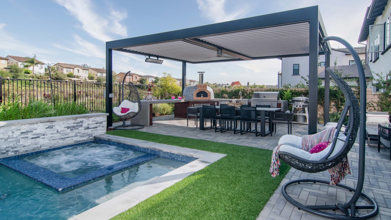 Velaro adjustable-louver pergola install — Mr. Patio Cover, Southern California