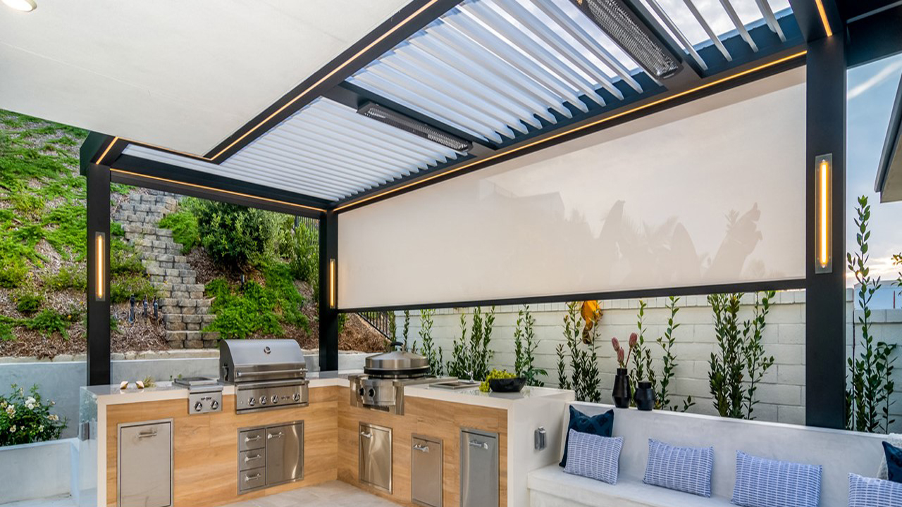 Velaro adjustable-louver pergola install — Mr. Patio Cover, Southern California