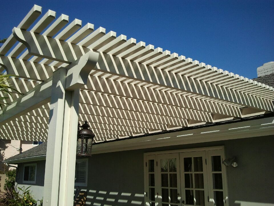 Open-lattice aluminum patio cover install — Mr. Patio Cover, Southern California