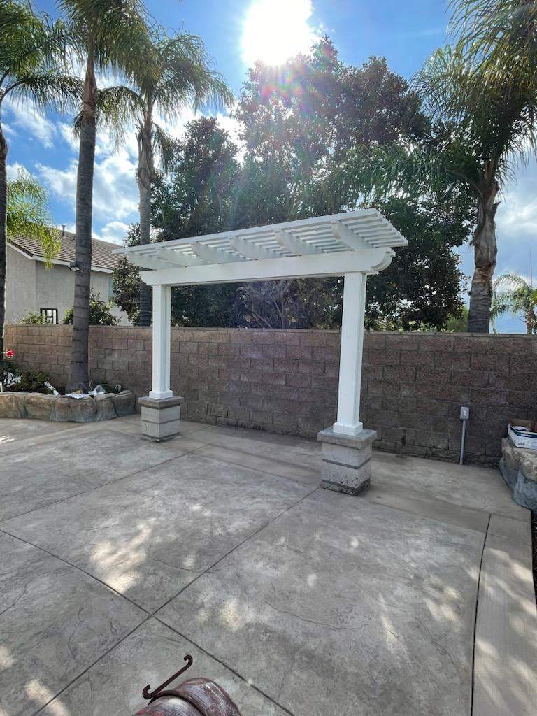 Open-lattice aluminum patio cover install — Mr. Patio Cover, Southern California