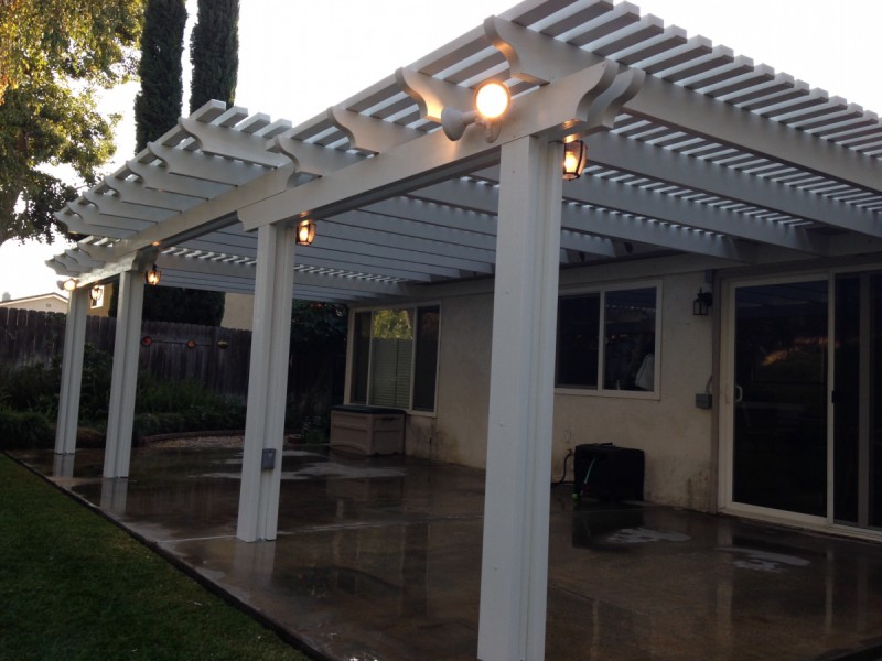 Open-lattice aluminum patio cover install — Mr. Patio Cover, Southern California